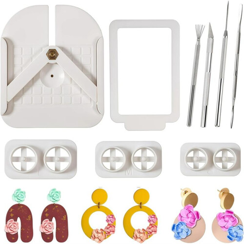 9 Pcs Stud Post Embedding Tool for Polymer Clay Tools, Air Dry Clay Tools for Clay Jewelry