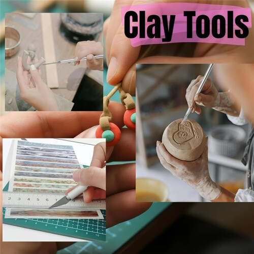 9 Pcs Stud Post Embedding Tool for Polymer Clay Tools, Air Dry Clay Tools for Clay Jewelry