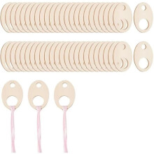 100 Pcs Wood Thread Drops Embroidery Floss Organizer Rings Embroidery Floss Cards for DIY Sewing Storage