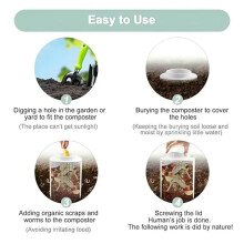 1 Stuks Plastic Compostbak voor Buiten, Ondergrondse Compostbak voor Wormen, Boerderijcompostbakset voor Tuin- en Gazononderhoud A