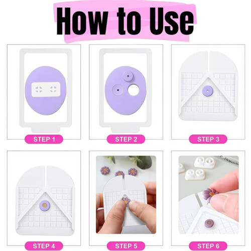 9 Pcs Stud Post Embedding Tool for Polymer Clay Tools, Air Dry Clay Tools for Clay Jewelry 2