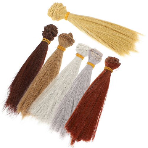 24Pièces Perruques Droites DIY Fibre Résistante Variés 2