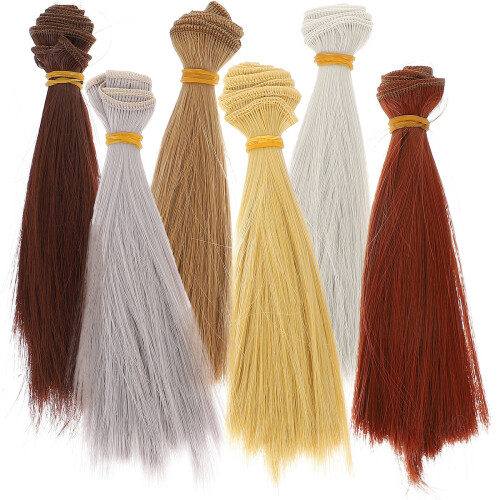 24Pièces Perruques Droites DIY Fibre Résistante Variés 1