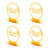 4Pcs Golden Acrylic Eid Moon Ornaments Ramadan Mubarak Table Decor 10
