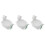 3Pcs White Ceramic Dessert and Food Serving Bowls 6