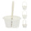 8Pcs Beige Small Plastic Baskets with Handles for Outdoor Activity Use 1