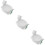 3Pcs White Ceramic Dessert and Food Serving Bowls 11