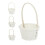 8Pcs Beige Small Plastic Baskets with Handles for Outdoor Activity Use 2