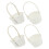8Pcs Beige Small Plastic Baskets with Handles for Outdoor Activity Use 3