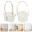 8Pcs Beige Small Plastic Baskets with Handles for Outdoor Activity Use 11