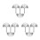 9Pcs Silver Stainless Steel Round Urinal Drain Filter Durable Strainer 4