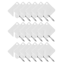 120Pcs Blank White Acrylic Keychain Tags with Sturdy Rings