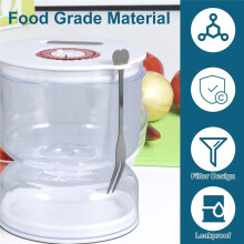 Pickles Jar Stainless Steel Fork Dry and Wet Dispenser Pickle and Olives Jar Cucumber Container Kitchen Tools
