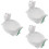 3Pcs White Ceramic Dessert and Food Serving Bowls 8