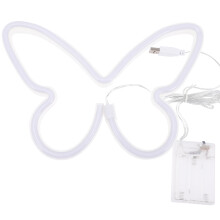 4Pcs White Butterflies Neon Lamp LED Light for Room Decoration