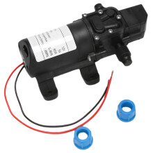 Black 12V 60W high-pressure membrane water pump automatic shutdown 5L / min