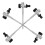 8Pcs Silver Plastic Sprinkler Spike Bases Sturdy Lawn Watering Holders 1