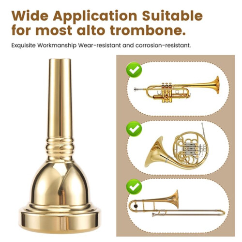 Alttrombone Koper Mondstuk Mondstuk 6.5AL Goud 2