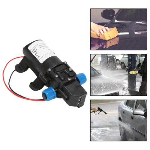 Black  12V 60W high-pressure  membrane water pump automatic shutdown 5L / min 2