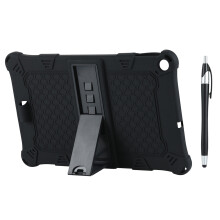 Tablet HüLle für ALLDOIPlay20 / IPlay20 PRO 10,1 Zoll Tablet Silikon HüLle mit Tablet StäNder und Stift (Schwarz)