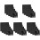 25Pcs DIY Black Cotton Embroidery Cloths Easy Thread Control Fabric 4
