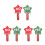 6Pcs Multi Color Plastic Yes No Classroom Voting Paddles Dual Sided 4