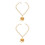 2Pcs Golden Adjustable Pet Necklace Bell Pendant with Longevity Lock 9