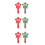 6Pcs Multi Color Plastic Yes No Classroom Voting Paddles Dual Sided 9