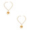 2Pcs Golden Adjustable Pet Necklace Bell Pendant with Longevity Lock 7