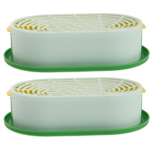 2Pcs Compact Plastic Cat Herb Garden Planter Box for Home and Pets