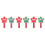 6Pcs Multi Color Plastic Yes No Classroom Voting Paddles Dual Sided 6
