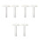 6Pcs Transparent Acrylic T Ruler White Crafting Scrapbooking Precision 5