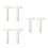 6Pcs Transparent Acrylic T Ruler White Crafting Scrapbooking Precision 6