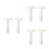6Pcs Transparent Acrylic T Ruler White Crafting Scrapbooking Precision 7