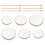 12Pcs Wooden Frame Drum Set Beige Handheld Percussion for Celebrations 1
