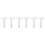 6Pcs Transparent Acrylic T Ruler White Crafting Scrapbooking Precision 8