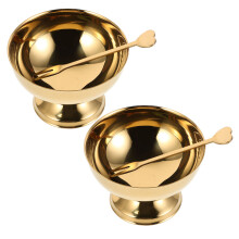 6St Gouden Metalen Ijsbeker Voor Dessert En Dipsaus
