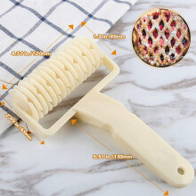 Kratownica Roller Cutter, Ciasto Pizza Cookie Ciasto Roller Krata Domowe NarzęDzia do Pieczenia Ciasta (Plastikowa Kratownica)