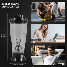 300Ml Automatische Selbstrührende Protein-Shaker-Flasche Elektrische Tragbare Bewegung Mischwasserflasche Sportflasche Gym ein Sports