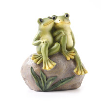 Lover Frog Decor Garden Frogs Coppia Statue Statuetta di Animali nel Resina Romantica Roba da Rana Accessori per Prato All'Aperto