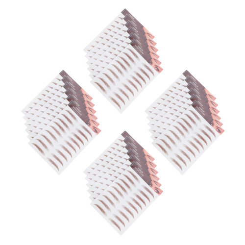 Light Brown Waterproof 3D Eyebrow Stickers Natural Look Transfer 2