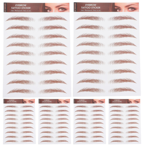Light Brown Waterproof 3D Eyebrow Stickers Natural Look Transfer 1