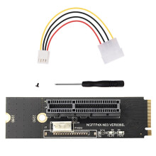 NGFF M2 auf PCI-E 4X X1 Slot Riser Karte M2 Key M auf PCI Express X4 Adapter mit LED Anzeige für Miner Mining