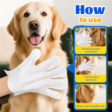 48 Salviette per il Bagno Degli Animali Domestici per Cani e Gatti, Salviette per Cani, Guanti per il Lavaggio, Guanti per La Toelettatura Pulenti e