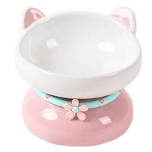 Cat Bowl Ceramic Tilted Elevated Kitten Pet Bowls for Small Dogs Raised Cats Water Food Bowls Feeding Bowl Feeder B