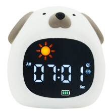 Precioso Reloj de Silicona con Luz Nocturna para Entrenar el Sueño para Niños, Luz Nocturna Táctil Que Cambia de Color para Dormitorio Infantil.