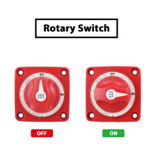 Interrupteur de Batterie Rotatif à 3 Positions, Série M, pour Bateau, 12-48 V, 100-300 A, Robuste, pour Couper la Batterie.