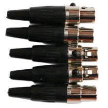 5Pcs TA4F  4Pin XLR Connector Kit for  EV MiPro Microphones DIY Weld Spare Parts