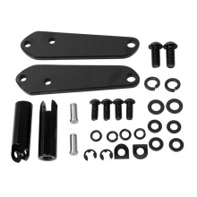 Gloss Black Metal Highway Foot Peg Mount Kit for Dyna Street Bob FXDB FXD FXDF FXDL 1991-17