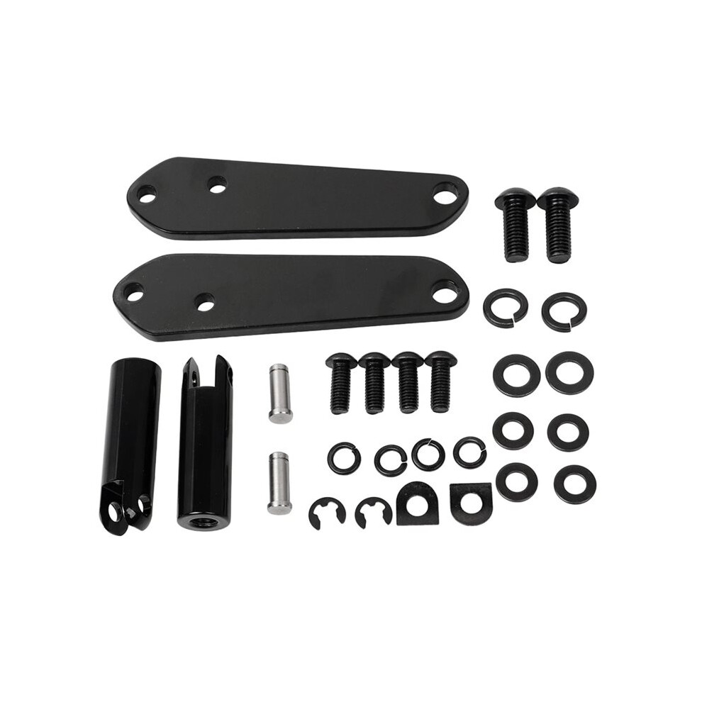 Gloss Metal Highway Foot Peg Mount Kit For Dyna Street Bob Fxdb Fxd Fxdf Fxdl 1991-17 Black 4713823312293